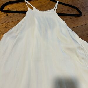 Elegant White Halter Dress